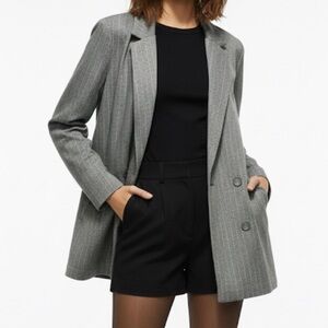 DYNAMITE Double Breasted Blazer Oversized Gray Size Medium
